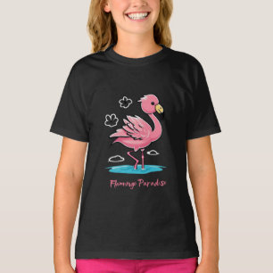 Roze Baby Flamingo in Water T-shirt