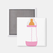 roze baby fles 1 magneet (Voorkant / Achterkant)