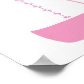 Roze baby fles 1 poster (Hoek)