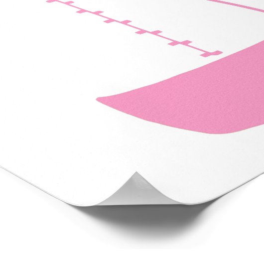 Roze baby fles 1 poster (Hoek)