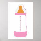 Roze baby fles 1 poster (Voorkant)