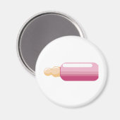 Roze Baby fles Nieuw babymeisje Magneet (Voorkant / Achterkant)