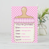 Roze Baby flesdouche Kaart (Staand voorkant)