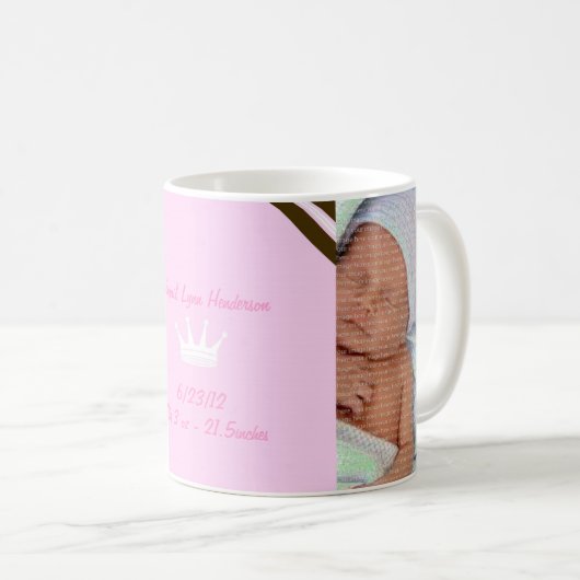 Roze Baby Fotocollage Mok (Voorkant rechts)