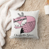 Roze Baby Fox Tribal Woodland Forest Nursery Gift Kussen (Deken)