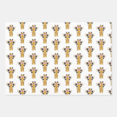 Roze Baby Giraffe Gift Wrap, Wild One Inpakpapier Vel (Voorkant 2)