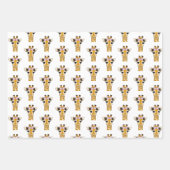 Roze Baby Giraffe Gift Wrap, Wild One Inpakpapier Vel (Voorkant)