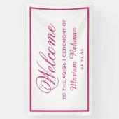 Roze Baby Girl Aqiqah Spandoek (Verticaal)