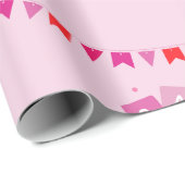 Roze Baby Girl Cadeaupapier (Rol Hoek)