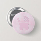  Roze Baby Girl  Carriage Ronde Button 5,7 Cm (Voorkant /achterkant)
