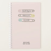 Roze baby Girl Diaper over zwangerschap Planner (Voorkant)