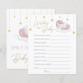 Roze Baby Girl Eenhoorn Wensen voor Baby (Voorkant / Achterkant)