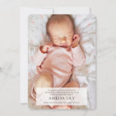 Roze Baby Girl Geboorteaankondiging Kaart (Voorkant)