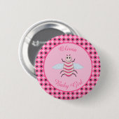  Roze baby Girl Geslacht Ronde Button 5,7 Cm (Voorkant /achterkant)