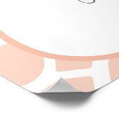 Roze Baby Girl Giraffe Baby shower Poster (Hoek)