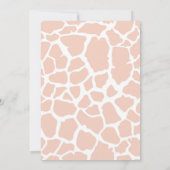 Roze Baby Girl Giraffe Baby shower Uitnodiging (Achterkant)