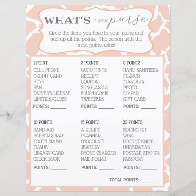 Roze Baby Girl Giraffe Wat in je tas (Voorkant)