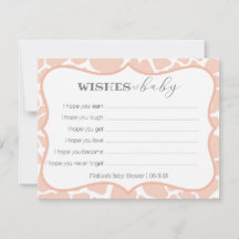 Roze Baby Girl Giraffe wenst Baby