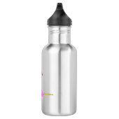  Roze Baby Girl Narwhal Eigen naam Waterfles (Rechts)