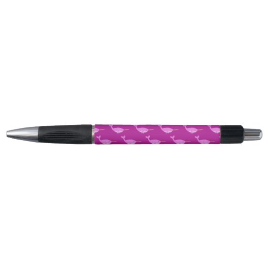 Roze Baby Girl Narwhal gevlekt Pen (Voorkant)