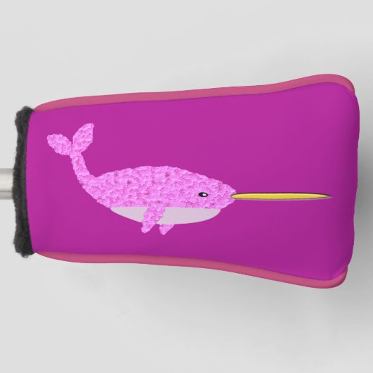  Roze Baby Girl Narwhal Golfheadcover (Voorkant)