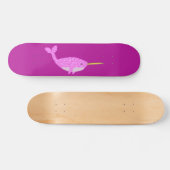 Roze Baby Girl Narwhal Persoonlijk Skateboard (Horizontaal)