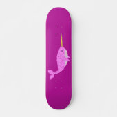  Roze Baby Girl Narwhal Persoonlijk Skateboard (Voorkant)