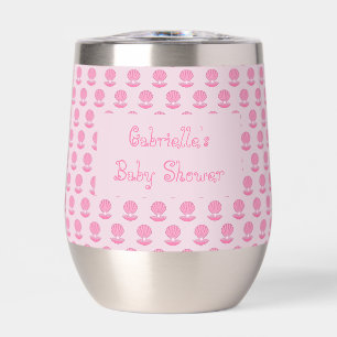 Roze Baby Girl Oyster shell en Pearl Baby shower