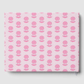 Roze Baby Girl Oyster shell en Pearl Baby shower Gastenboek (Achterkant)