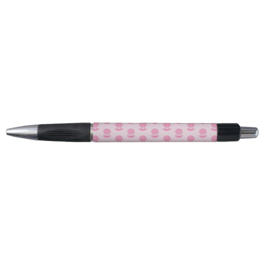 Roze Baby Girl Oyster shell en Pearl Patterned Pen (Voorkant)