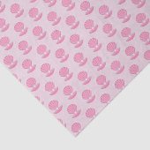Roze Baby Girl Oyster shell en Pearl Patterned Tissuepapier (Detail)