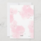 Roze Baby Girl Shower Feestdagenkaart (Achterkant)