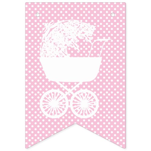 Roze 👶 Baby Girl Shower Vlaggetjes (Eerste vlag)