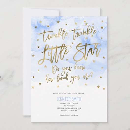 Roze, Baby Girl, Twinkle kleine sterretjes, Baby s Kaart (Voorkant)