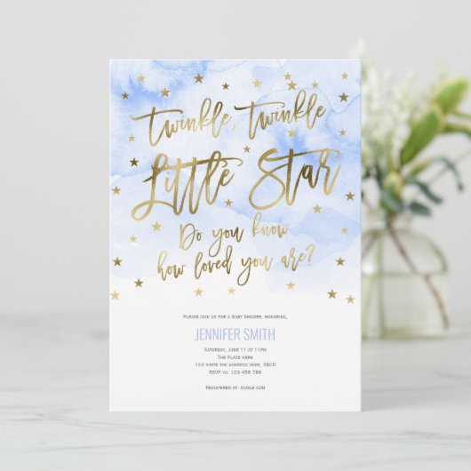 Roze, Baby Girl, Twinkle kleine sterretjes, Baby s Kaart (Staand voorkant)