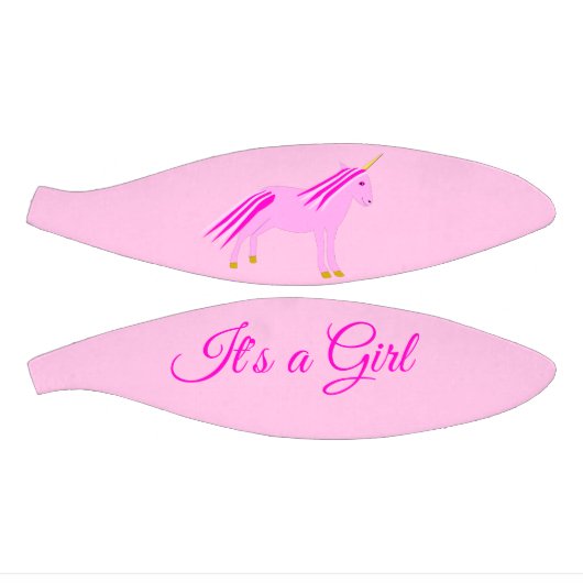  Roze Baby Girl Unicorn Gender onthullen Aangepast Basketbal (Panelen)