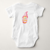 Roze baby Gnome Meisje Waterverf Romper (Achterkant)