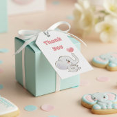 Roze Baby Hartelijk dank Cadeaulabel