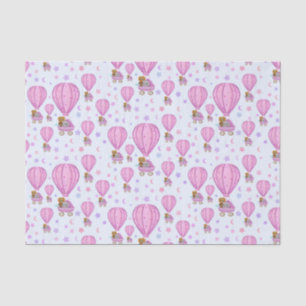 Roze Baby Heet Lucht Ballonnen Tissuepapier