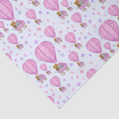 Roze Baby Heet Lucht Ballonnen Tissuepapier (Detail)