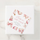 Roze Baby Het is koud buiten Baby shower Bedankjes Labels (In situ)