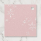 Roze Baby Het is koud buiten Baby shower Bedankjes Labels (Achterkant)