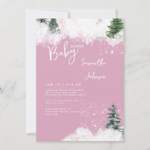 Roze Baby Het is Koud Buiten Baby shower II Kaart