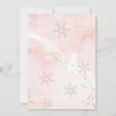 Roze Baby Het is koud buiten Baby shower Kaart (Achterkant)