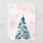 Roze Baby Het is koud buiten Baby shower Kaart (Achterkant)