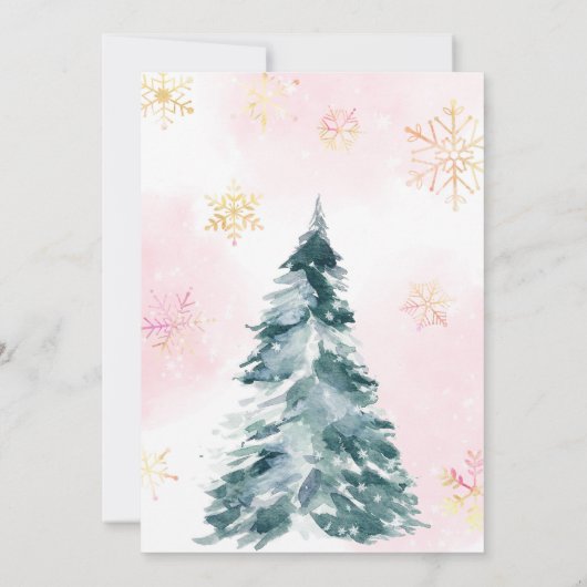 Roze Baby Het is koud buiten Baby shower Kaart (Achterkant)