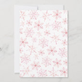 Roze Baby Het is koud buiten Baby shower Kaart (Achterkant)