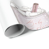 Roze Baby Het is koud buiten de warme chocolade Cadeaupapier (Rol Hoek)
