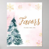 Roze Baby Het is koud buiten eten Poster (Voorkant)