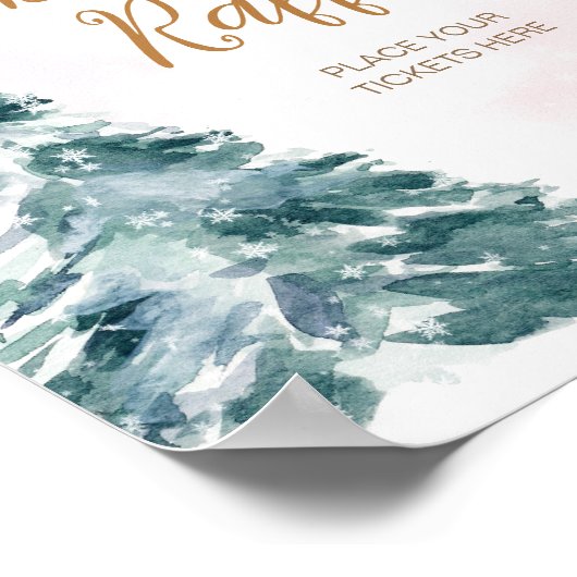 Roze Baby Het is koud buiten Luier Raffle Poster (Hoek)